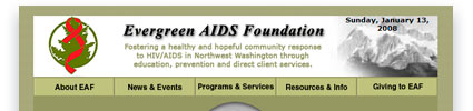 Evergreen AIDS Foundation Design Sample