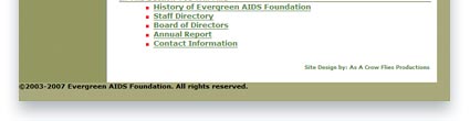 Evergreen AIDS Foundation Design Sample