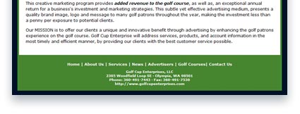 Golf Cup Enterprises Design Sample